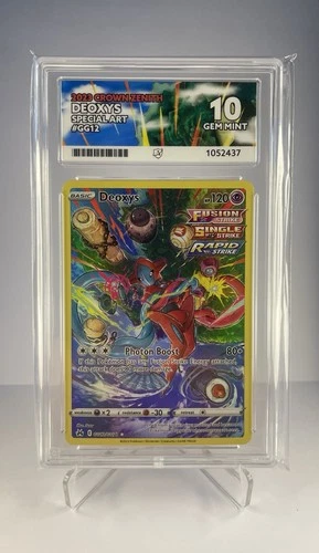 Pokémon TCG Crown Zenith Deoxys GG12/GG70 Galarian Gallery Ace 10 PERFECT SUBS