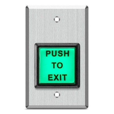 Push to Exit Button, Briidea Indoor Green Square Request to Exit Button with Gre