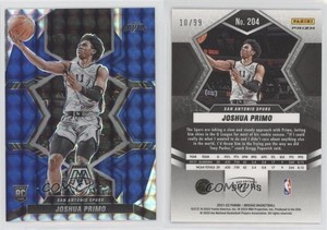2021-22 Panini Mosaic Rookies Blue Mosaic Prizm /99 Joshua Primo #204 Rookie RC