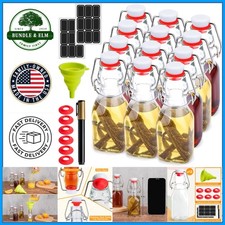 High-Quality 4oz Glass Bottles with Labels and Marker for Easy Identification