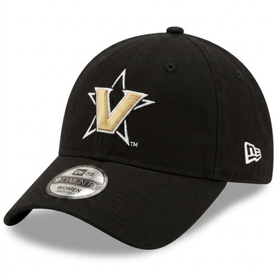 New Era Vanderbilt Commodores 9TWENTY Women Adjustable Hat Black V Logo OS
