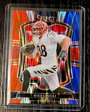 Panini 2025 Select Red & Blue Shock Prizm #159 Mike Gesicki Bengals NFL Card