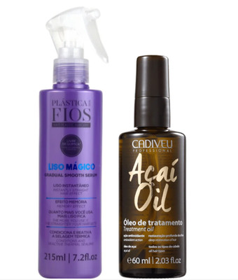 Cadiveu Professional Plástica dos Fios Liso Mágico Anti-Frizz Serum + Açaí Oil