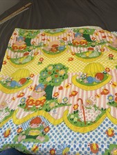 Mother Goose Nursery Rhyme 1960s Quilt Comforter Twin Retro Nursery Little Bo
