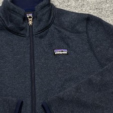 Patagonia Jacket Boys Youth Medium Blue Better Sweater Fleece Full Zip Pockets