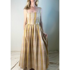 CHRISTY DAWN Gwen Plaid Dress Honey NWT US MEDIUM