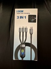 3-in-1 Fast Charging Cable Type-C USB Micro for iOS Samsung Xiaomi Size: 2m / 6.