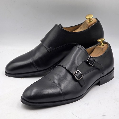 M&S Autogramm Leder Doppelschnalle Mönch Riemen Smart formelle Schuhe Größe UK 10,5