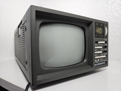 Supersonic Deluxe 5" s/w Fernseher mit AM/FM Radio Fc9100 Notfallvorbereitung getestet funktioniert - Bild 8 von 16