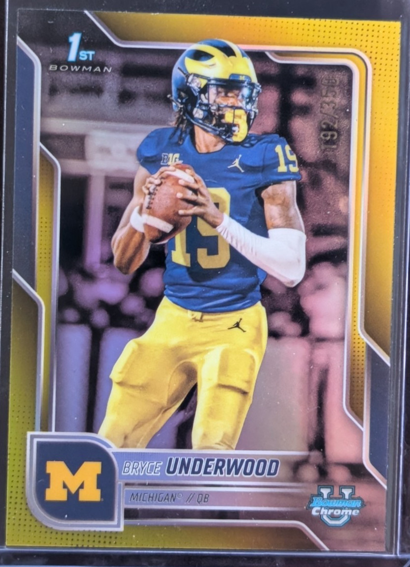 2025 Bowman U Chrome - Bryce Underwood Color Match Yellow Refractor /350 1st
