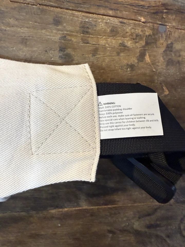 Ремешок для переноски слинга ребенка ясельного возраста регулируемый мягкий кремовый цвет - Изображение 4 из 4