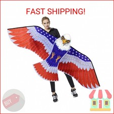 HONBO Huge Patriotic Eagle Kites for Adults and Kids,Easy to Fly for Beach Trip,