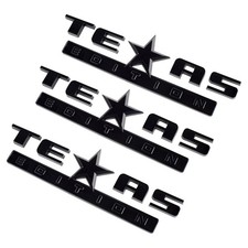 3pcs Black 3d Texas Edition Emblems For Silverado Sierra Universal Badge Decal 3pcs Black 3d Texas Edition Emblems For Silverado Sierra Universal Badge Decal