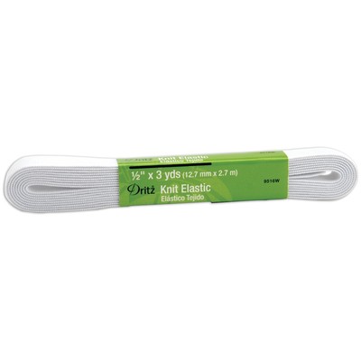 Dritz 9516-W  Knit Elastic 1/2''X3yd-White