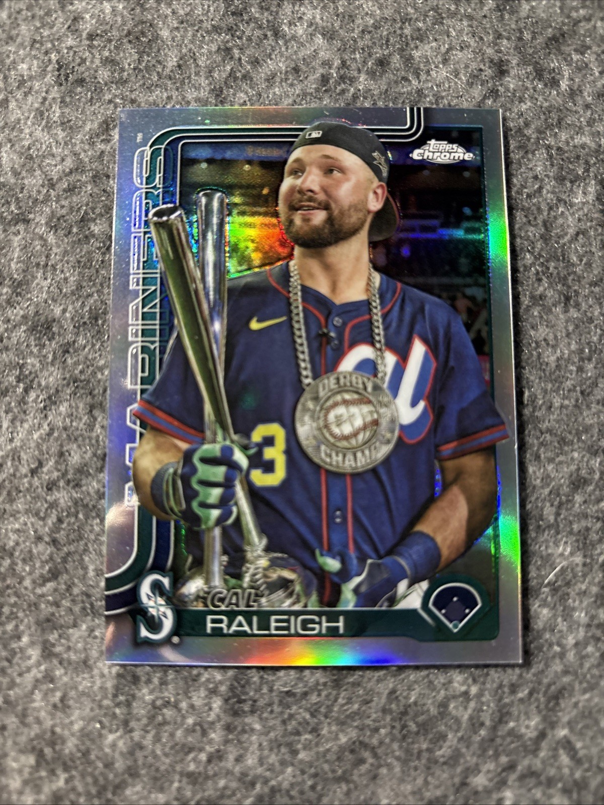 2025 TOPPS CHROME UPDATE CAL RALEIGH IMAGE VARIATION SP #USC45 MARINERS