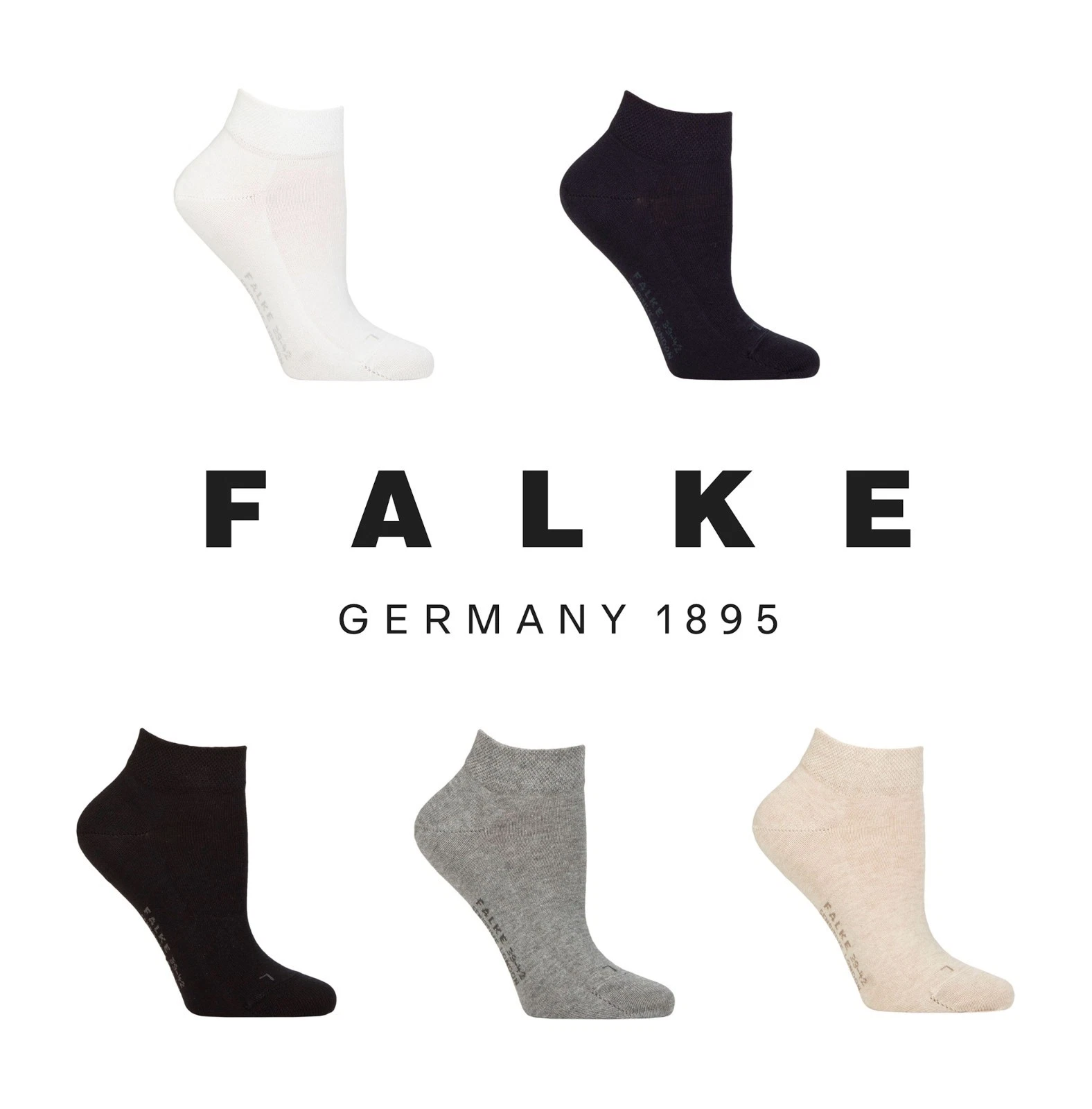 Women's Trainer Socks Liners FALKE Sensitive 'London' Gentle Grip Cotton- 1 Pair