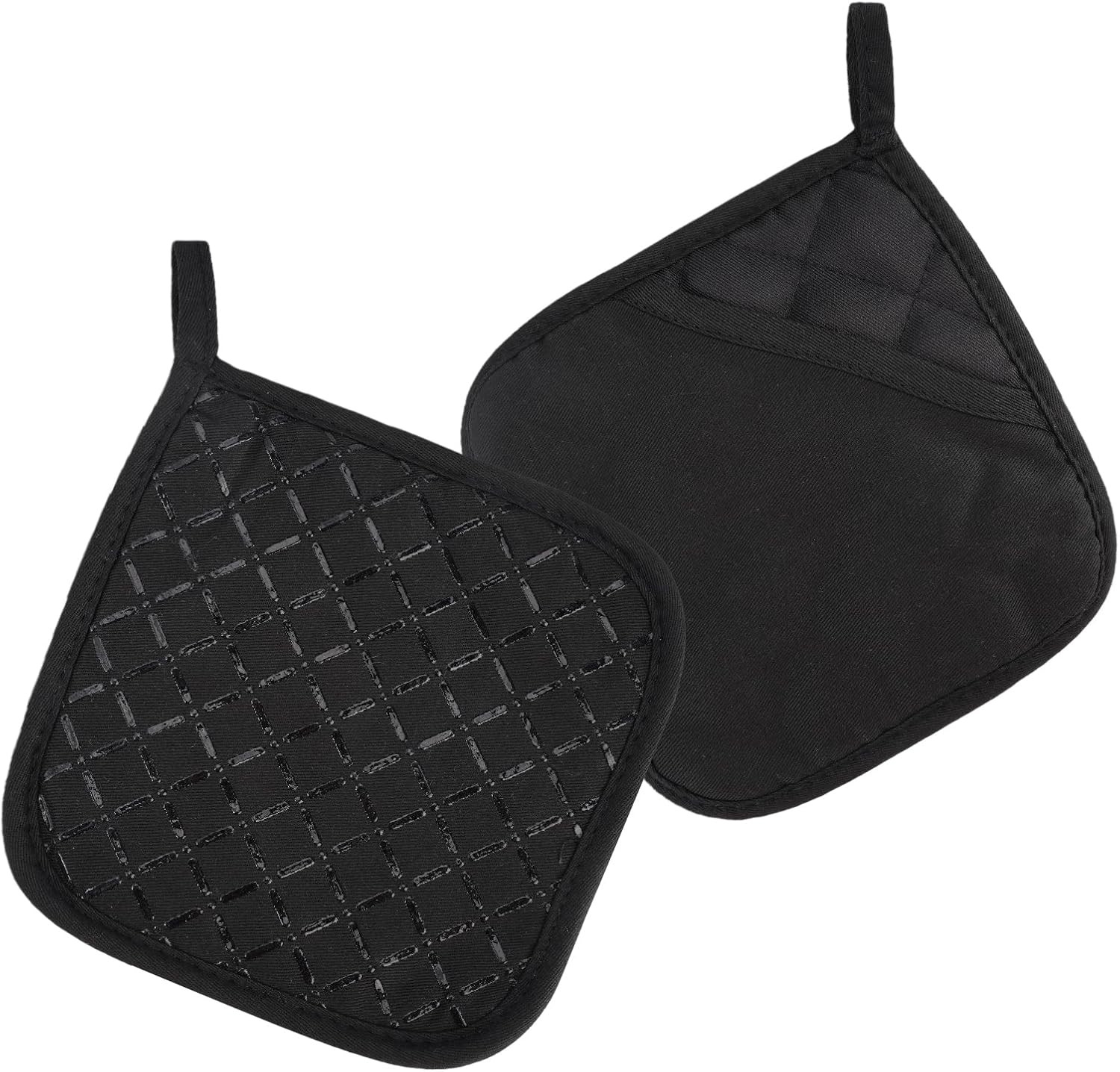 2 Pezzi Presine Da Cucina in Cotone Resistente Al Calore, 17,5 Cm Portapentole D