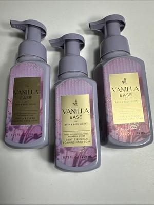 3 NEW Bath & Body Works Gentle & Clean Foaming Hand Soap, 8.75 OZ VANILLA EASE