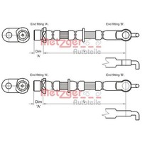 2X Metzger BremsschlÄUche Vorne Links Rechts Passend FÜR Toyota Yaris