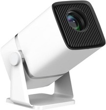 Mini Projector with 270 Rotatable, 1080P 300 ANSI, Built-in Stand Projector Outd