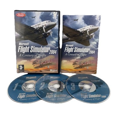 Flight Simulator 2004 PC CD-ROM 3 Disc MS Microsoft Windows Spiel mit Handbuch sehr guter Zustand