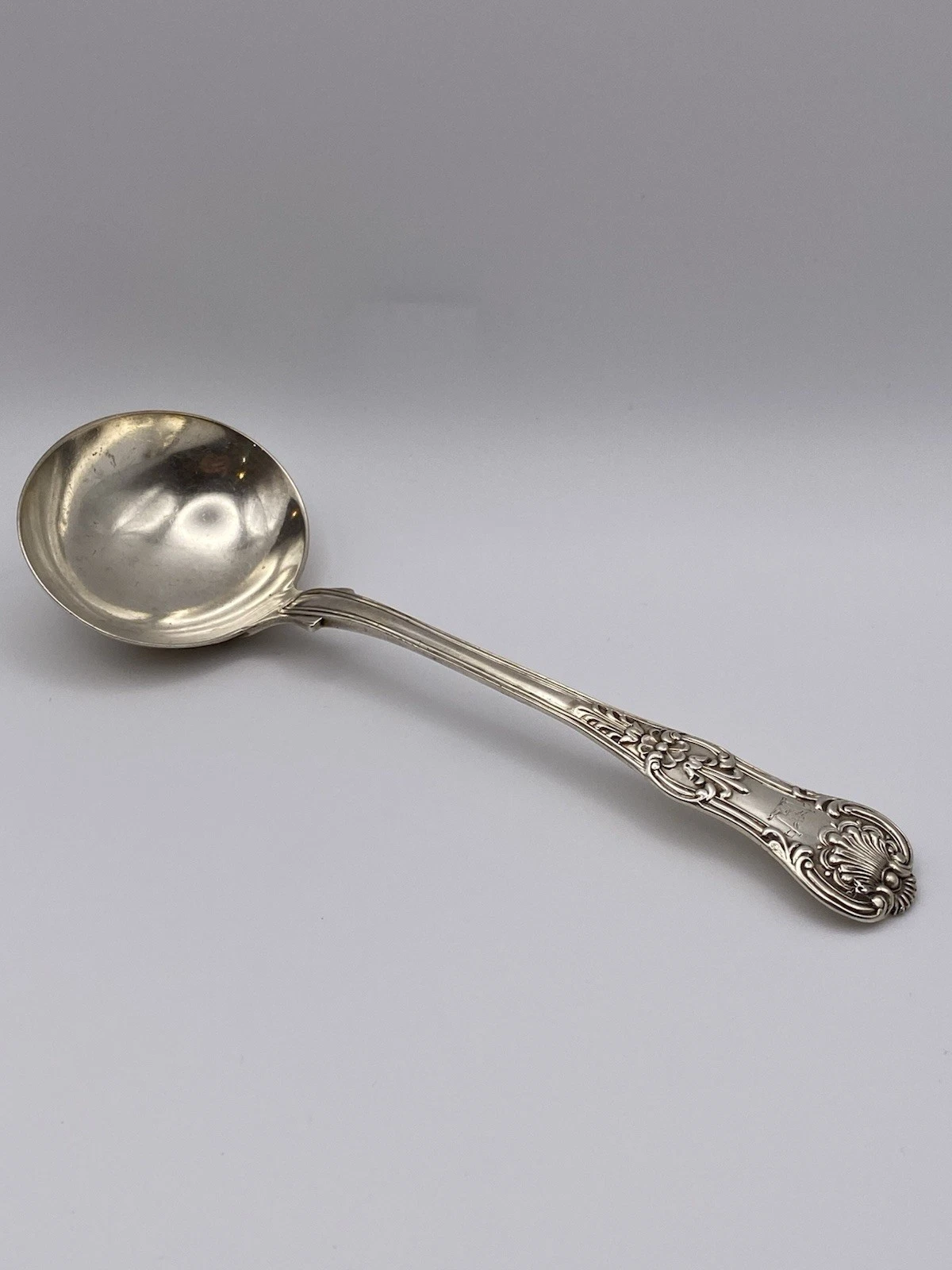 Rare 1832 Sterling Silver Sauce Ladle – English Hallmarked, With Crest