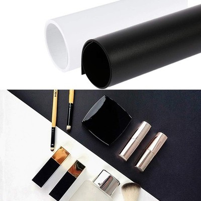 Meking 20x39 Inch PVC Backdrop, 2-Pack One Size, 2 color (White+Black) 