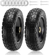 Cenipar 13" Flat-Free Tire and Wheel for 13"Garden Cart 13", black 