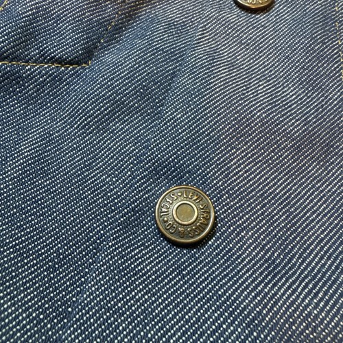 Levis Vintage Kids 1970s Denim Trucker Jacket Boys 14 White Tab Snap Button - Picture 9 of 11
