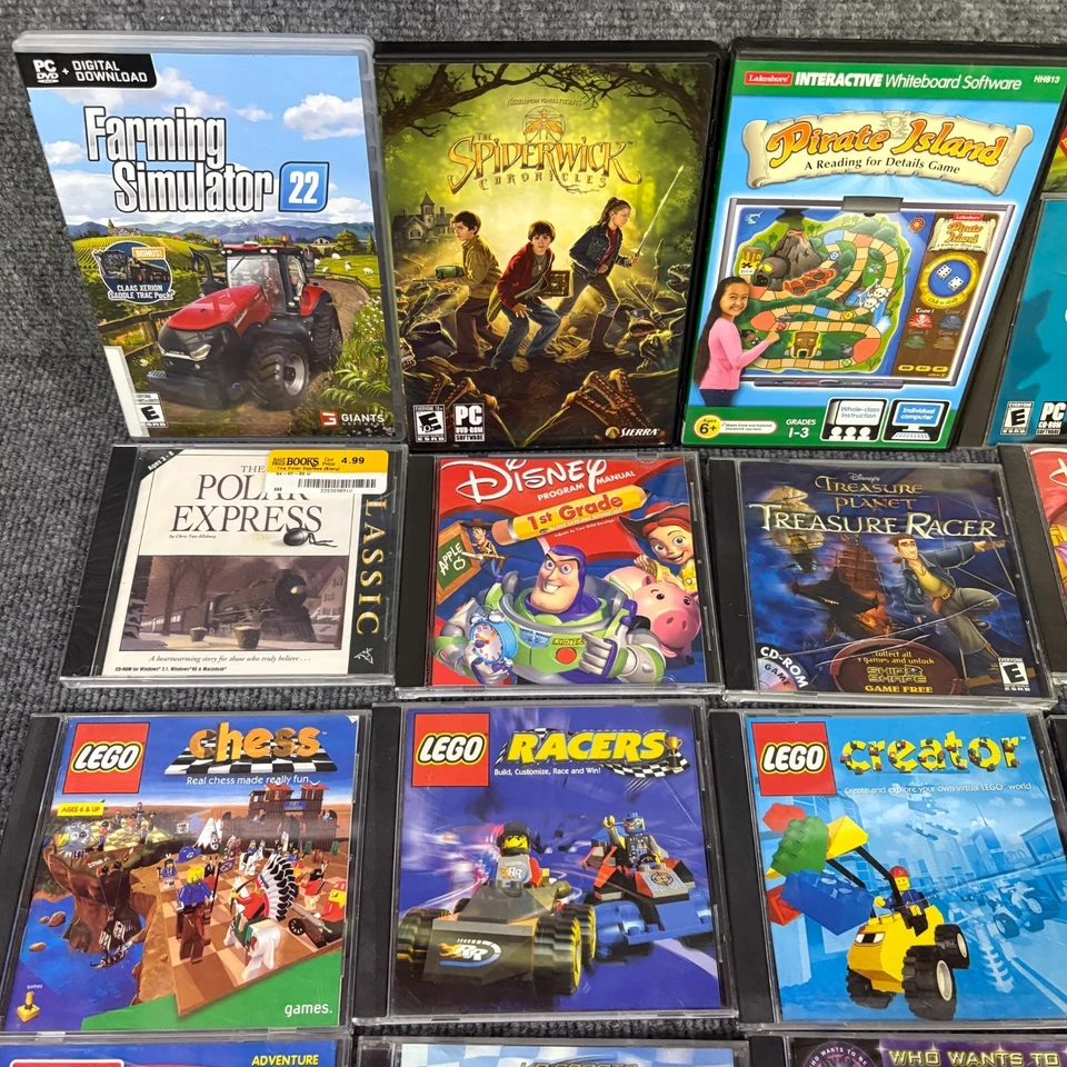 PC Computer Games Lot Educational Disney Lego SpongeBob Pac Man Cat in the Hat - Image 2 of 4