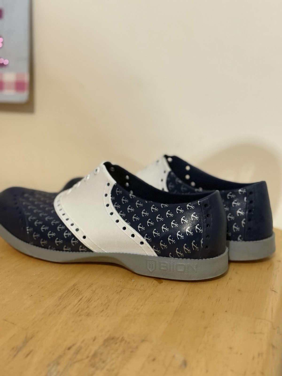 Spikeless Anchor Print Navy White Size 8 Men 10 Women Eu 41
