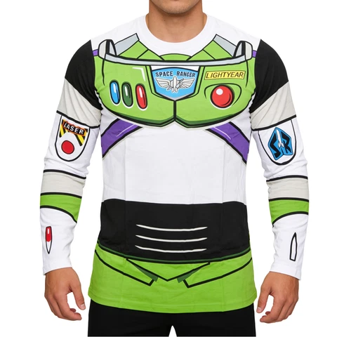 Adult Unisex Toy Story I am Buzz Lightyear Long Sleeve Costume T-Shirt - product listing photo