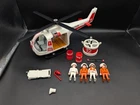 Vintage Playmobil 3789 Rescue Helicopter With Accessories Incomplete As Is