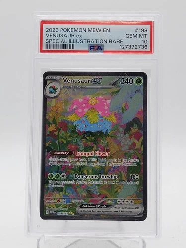 VENUSAUR EX 2023 POKEMON 151 SPECIAL ILLUSTRATION RARE #198 PSA 10 Q0895