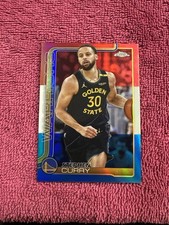 2025 Topps Chrome Steph Curry Red White and blue #201 Warriors
