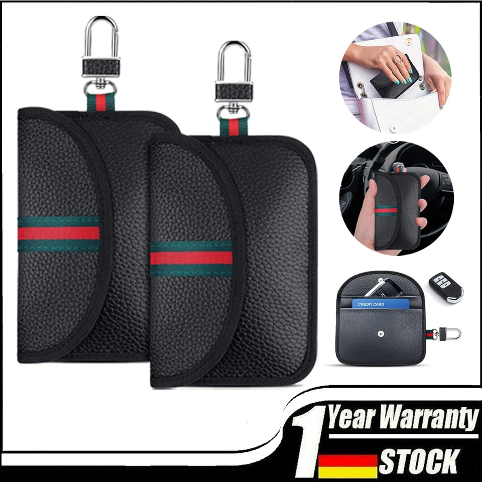 2 Stück Autoschlüssel Keyless Go Schutz Schlüssel Tasche Etui Hülle Bag DHL - Bild 2 von 4