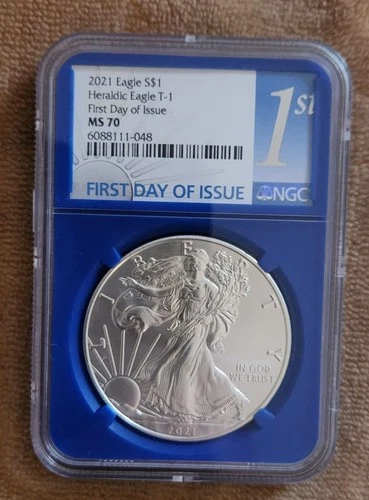 2021 Silver Eagle T1 NGC MS70 FDOI
