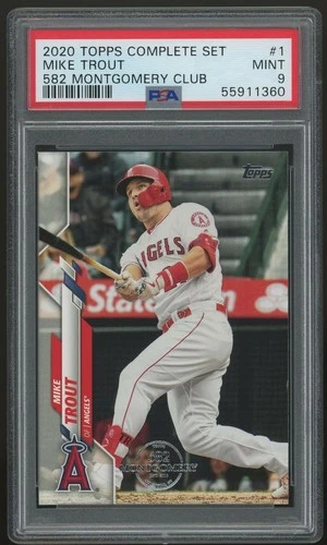 MIKE TROUT 2020 TOPPS 582 MONTGOMERY CLUB PSA 9 MINT #1 ANGELS (55911360)