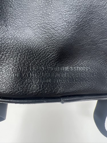 ADIDAS ORIGINALS MINI VEGAN BLACK FAUX LEATHER MINI BACKPACK - Picture 10 of 16