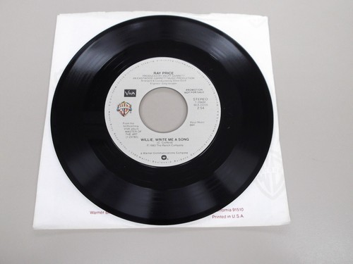 Ray Price - Willie, Write Me A Song - Warner Bros. 7-29691 Promo NM - Picture 3 of 4
