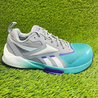 Reebok Lavante Trail 2 Womens Size 8M Blue Gray Composite Toe Work Sneakers