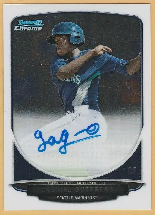 2013 Bowman Chrome Prospect Autographs #GG Gabriel Guerrero Seattle Mariners