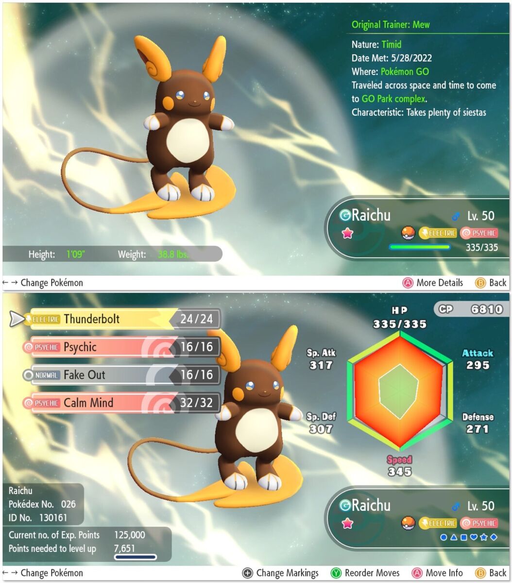 Shiny Raichu (Alola Form) 6IV - Pokemon S/M US/UM Let's Go Sword/Shield