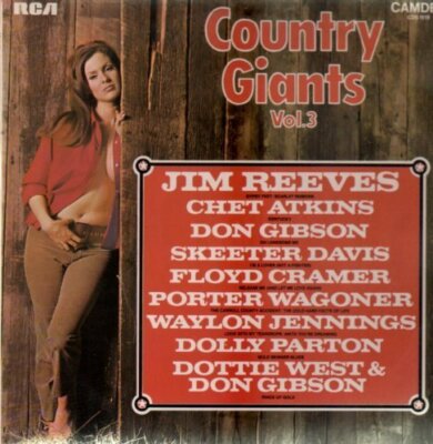 Country Giants 3 Jim Reeves, Floyd Cramer, Waylon Jennings, Skeeter Davis.. [LP]