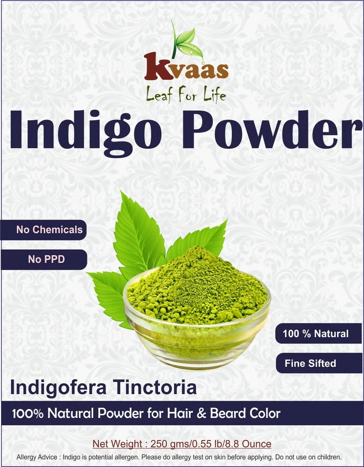 500 g Natural Indigo Powder for Hair Dye & Beard Dye- Kvaas - image 3 of 4