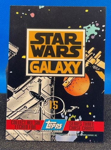 1995 TOPPS STAR WARS GALAXY THREE ETCHED FOIL CHASE CARD #15 EWOKS - Picture 2 of 2