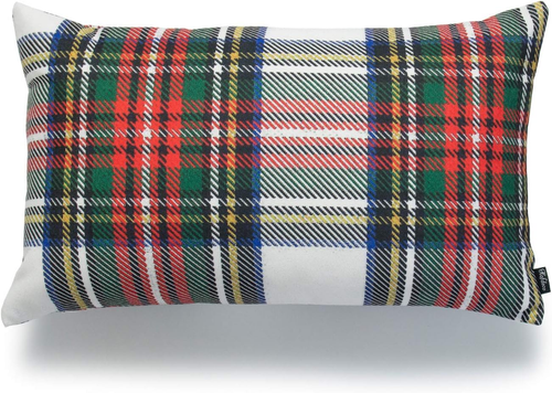 Hofdeco Decorative Throw Pillow Cover ONLY, Gray Classic Stewart Scottish Tartan - Picture 7 of 12