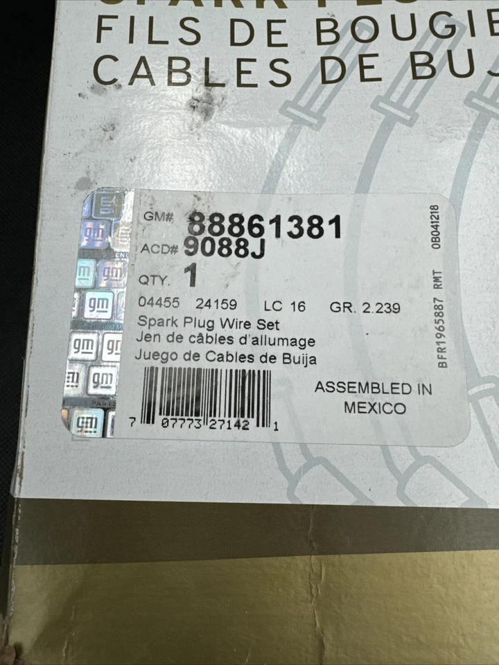 9088J ACDelco conjunto de 8 fios de vela de ignição para caminhão Le Baron Fury Ram Van Wm300 - Imagem 2 de 4