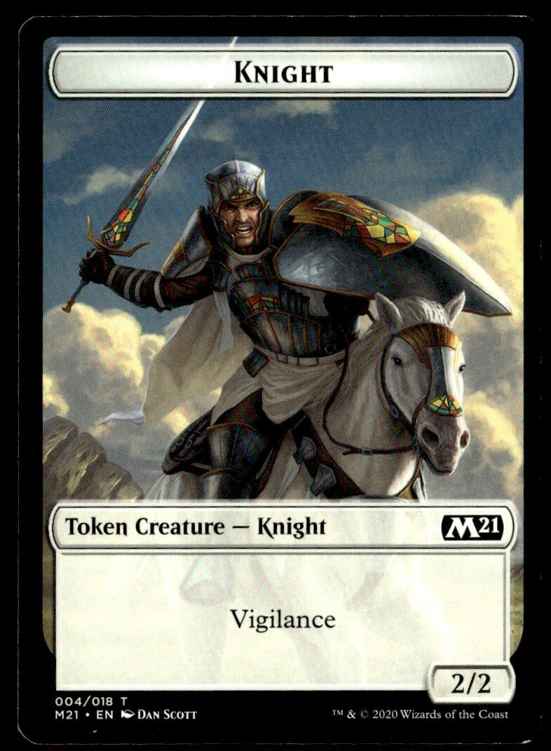 2020 Core Set 2021 MTG Knight Token Common #4