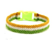 Friendship bracelet Indian flag,Handmade Indian flag cotton bracelet Tricolor